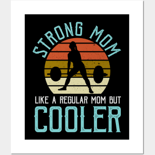 Weight Lifting Strong Mom Vintage Posters and Art